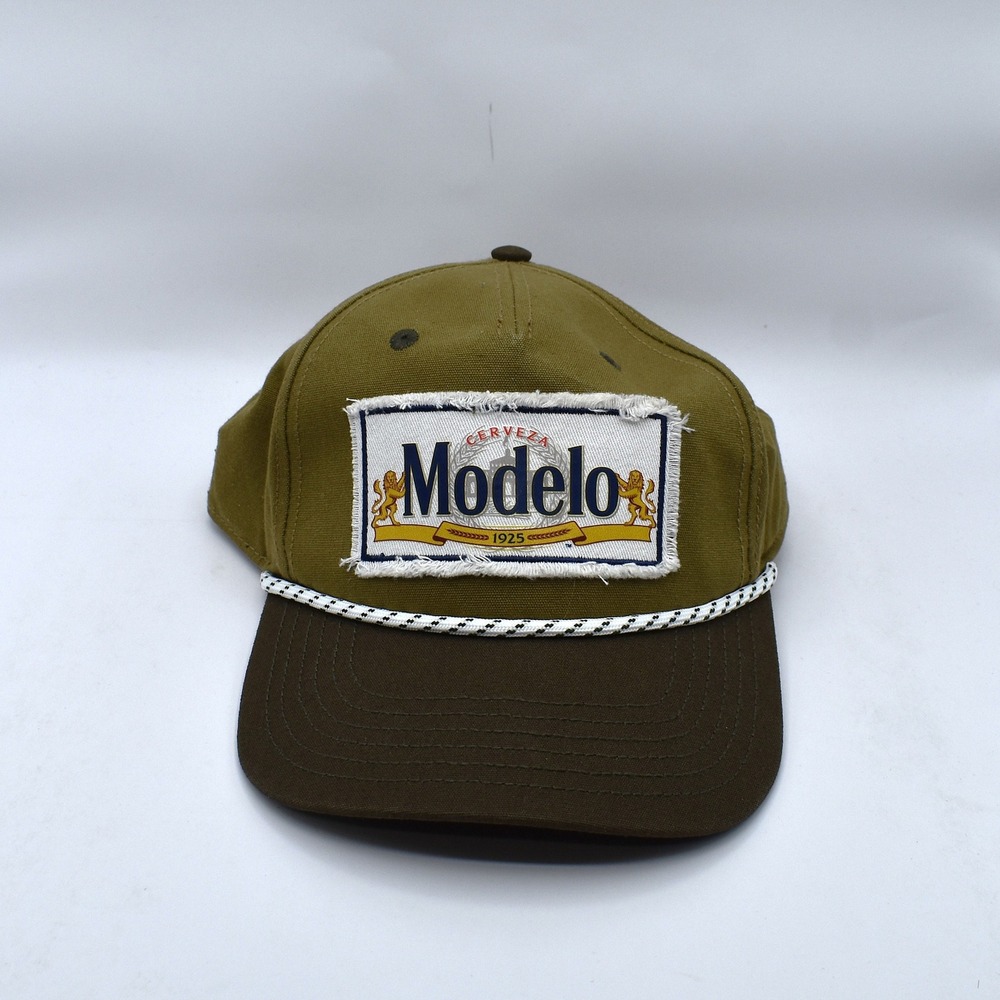 Modelo Cerveza Beer Rope Adjustable Snapback Hat Cap Olive Brown One Size NEW